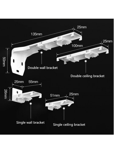 St Mary Peak Thick Ivory Champagne Curtain Tracks For Living Room Ceiling/Wall Mount 