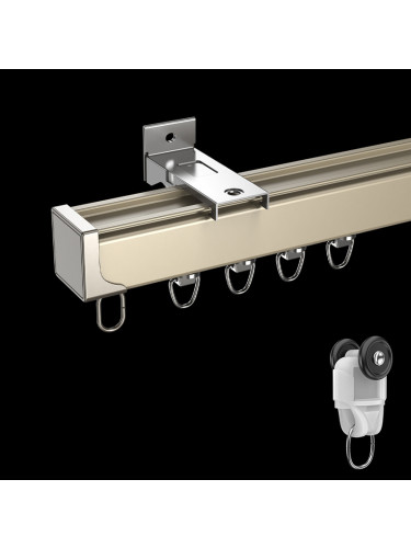 St Mary Peak Thick Ivory Champagne Curtain Tracks For Living Room Ceiling/Wall Mount 