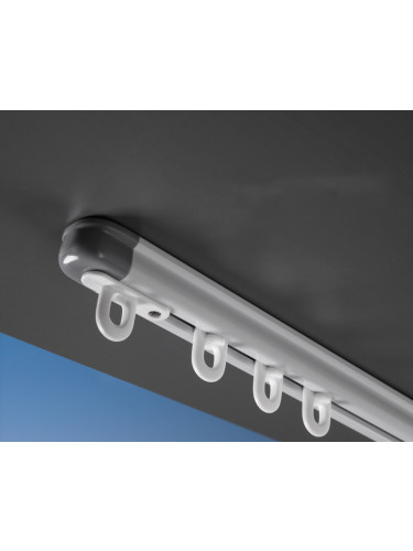 CHR1322 Ivory Extendable Ceiling mounts Curtain Tracks(Color: Ivory)