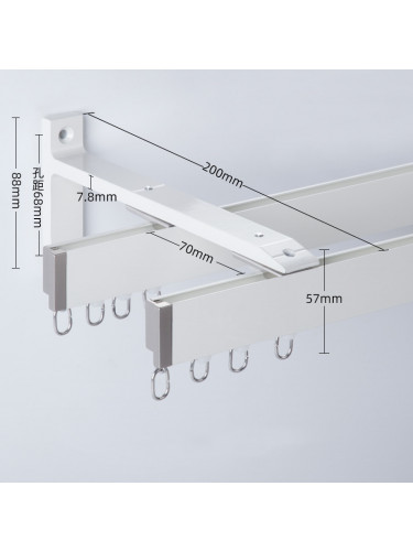 CHR1422 Ceiling/Wall Mounted Hidden Double Curtain Tracks For Living Room