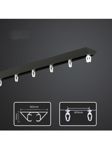 S Fold Curtain Tracks Ceiling Mount White Black Single Tracks Warrego