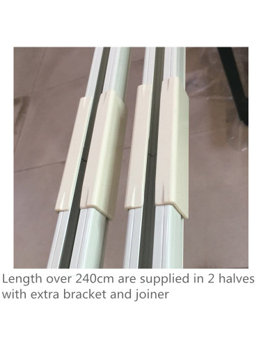 Warrego CHR16 Thick Ivory S Fold Curtain Tracks Ceiling/Wall Mount