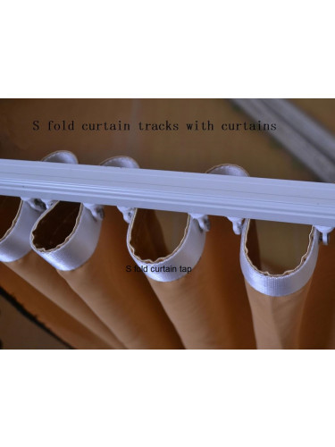 Warrego CHR16 Thick Ivory S Fold Curtain Tracks Ceiling/Wall Mount
