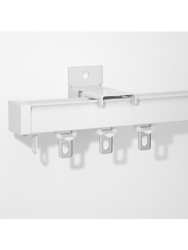 CHR19 Ivory Black Curtain Tracks Ceiling/Wall Mount