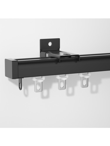 CHR19 Ivory Black Curtain Tracks Ceiling/Wall Mount