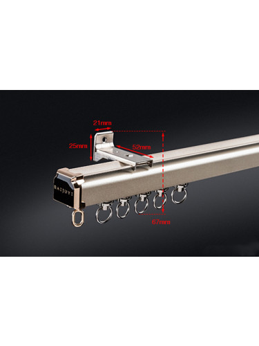 CHR27 Ivory Champagne Curtain Tracks Ceiling/Wall Mount