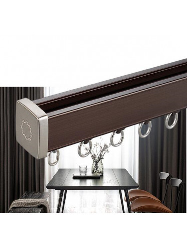 CHR34 Thick Ivory Black Champagne Bronze Curtain Tracks Ceiling/Wall Mount(Color: Bronze)