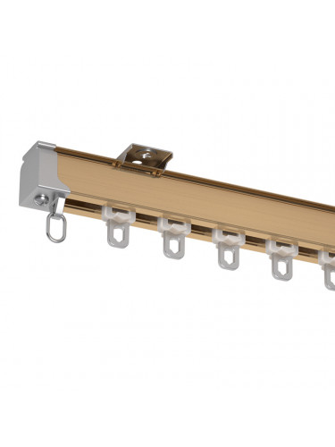 CHR40 Big Ivory Champagne Gold Curtain Tracks Ceiling/Wall Mount