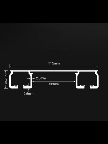 CHR4110 White/Balck/Champagne Thick Aluminum Alloy Double Curtain Tracks