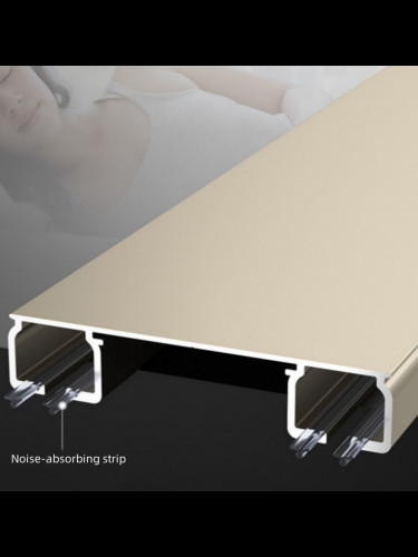 CHR4110 White/Balck/Champagne Thick Aluminum Alloy Double Curtain Tracks