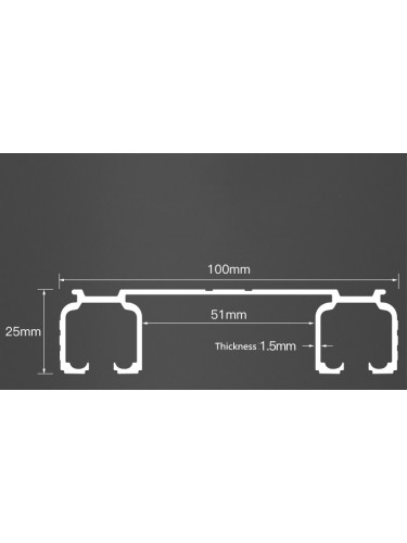 CHR41 Ceiling/Wall Mounted Thick Aluminum Alloy Double Curtain Tracks 