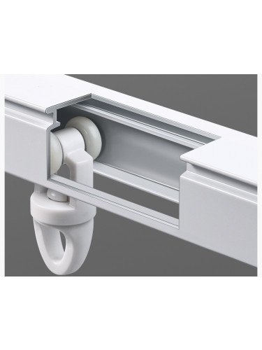 CHR4220 Ivory Extendable Ceiling Wall Mounted Curtain Tracks