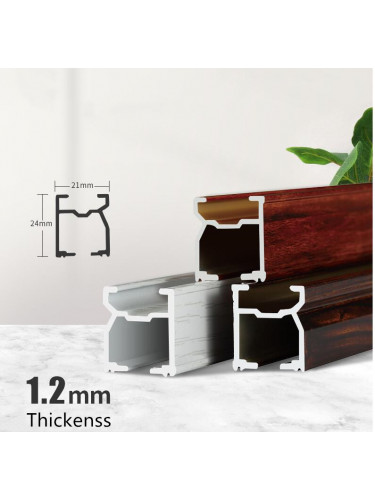 CHR44 Big Wood Grain Curtain Tracks Ceiling/Wall Mount