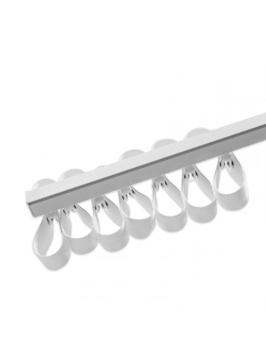 CHR46 Warrego Thick Ivory S-Fold/Wave Fold Ceiling/Wall Mount Curtain Rails For Living Room