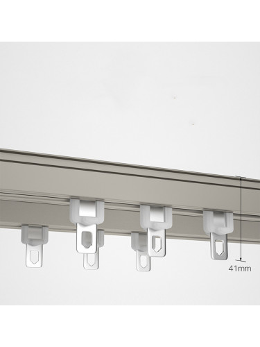 CHR51 Ceiling/Wall Mounted Aluminum Alloy Double Curtain Tracks 