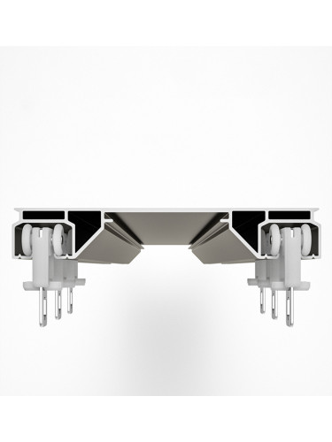 CHR51 Ceiling/Wall Mounted Aluminum Alloy Double Curtain Tracks 