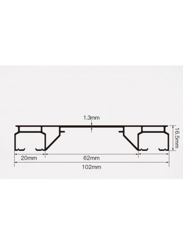 CHR51 Ceiling/Wall Mounted Aluminum Alloy Double Curtain Tracks 