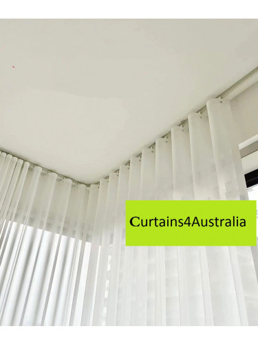 Thick Wave Fold Curtain Tracks Ceiling/Wall Mount For Bay Windows Warrego