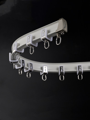 CHR60 Bendable Ivory Champagne Rose Gold Curtain Tracks Ceiling/Wall Mount For Bay Window/corner window