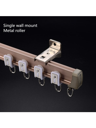 CHR60 Bendable Ivory Champagne Rose Gold Curtain Tracks Ceiling/Wall Mount For Bay Window/corner window