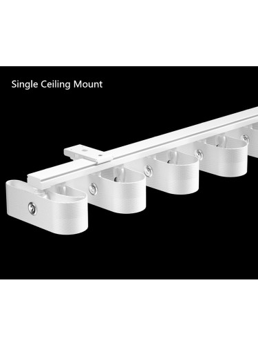 White Thin S-Fold Curtain Rails Made to Measurement Tracks Warrego
