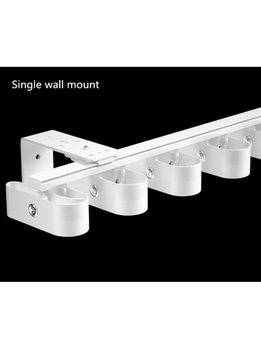 White Thin S-Fold Curtain Rails Made to Measurement Tracks Warrego