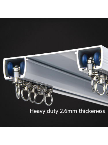 CHR66 Ceiling Mounted Double Curtain Rails For Heavy Curtains