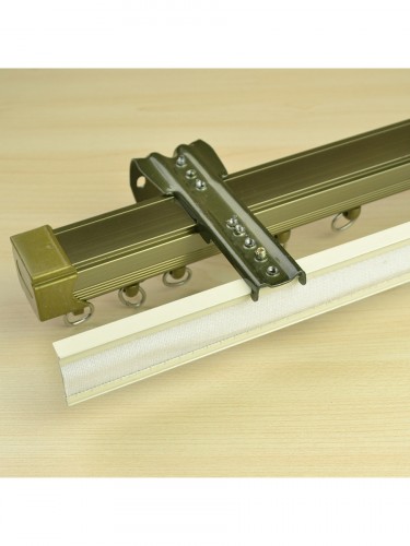 QYR7024 Triple Curtain Track Set with Valance Track