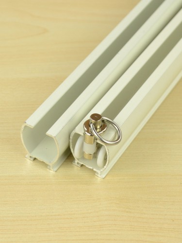 CHR7524 Triple Curtain Track Set with Valance Track Cross-section