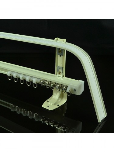 Chr8025 Ivory Wall Mounted Double Curtain Tracks Rails