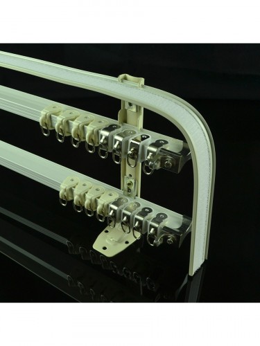 Chr8224 Ivory Bendable Triple Curtain Tracks Rails With