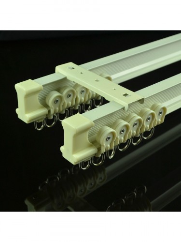 Chr8322 Ivory Bendable Double Curtain Tracks Ceiling Wall