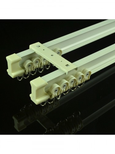 CHR8322 Ivory Bendable Double Curtain Tracks Ceiling/Wall Mount For Bay Window Ceiling Mount