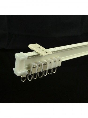 CHR8420 Bendable Single Curtain Tracks Ceiling Mount/Wall Mount For Bay Window Ivory Ceiling Mount