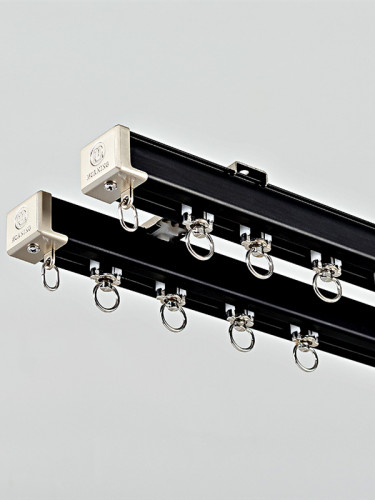 CHR88 Super Thick Big Ivory Black Champagne Curtain Tracks Ceiling/Wall Mount For High Window