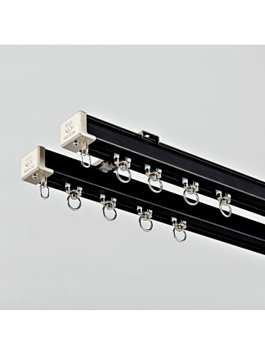 CHR88 Super Thick Big Ivory Black Champagne Curtain Tracks Ceiling/Wall Mount For High Window