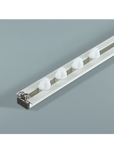 CHR90 Embedded Mute Ceiling Curtain Rail System For Room Divider(Color: Ivory)