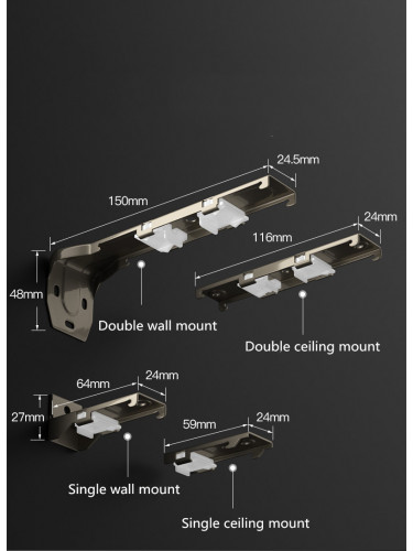 CHR98 Best Ceiling/Wall Mounted Curtain Rails For Heavy Curtains