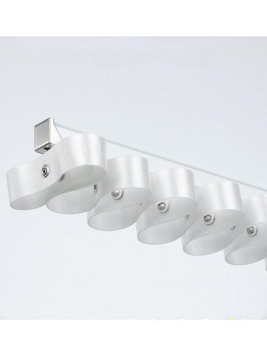 CHRY24 White Button S Fold/Wave Fold Curtain Tracks For Living Room