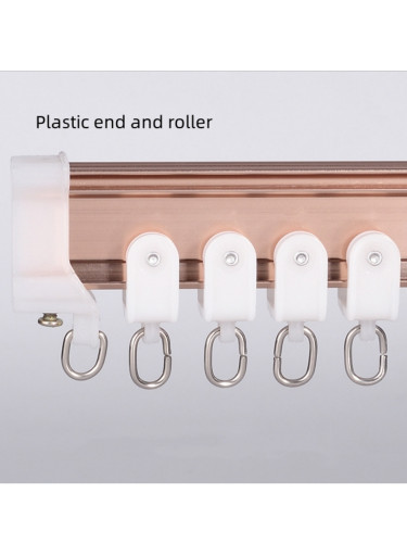 White Rose Gold Heavy Duty Curved Curtain Track For Bay Windows