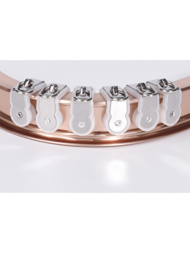 White Rose Gold Heavy Duty Curved Curtain Track For Bay Windows