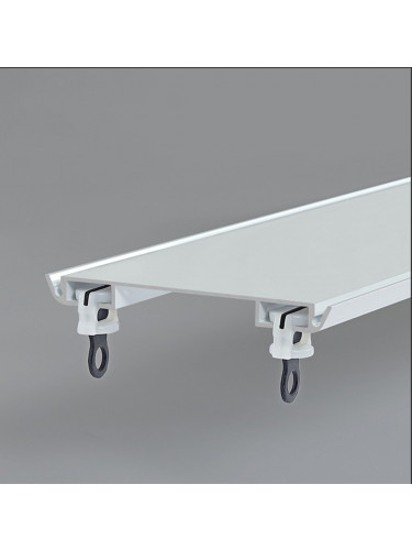 CHRY36 Concealed Aluminium Ceiling Double Curtain Tracks White Black 