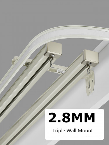 CHRY4124 Ceiling Mounted Triple Curtain Tracks And Valance Rail