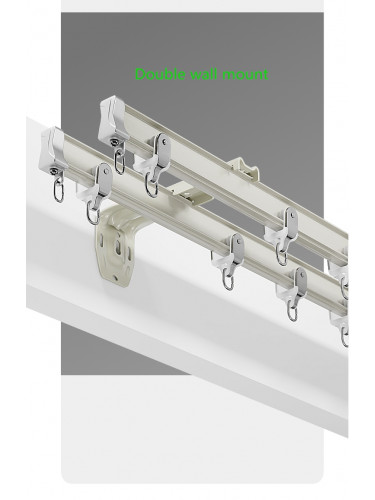 White Black Bendable Metal Curtain Track Ceiling Wall Mounted