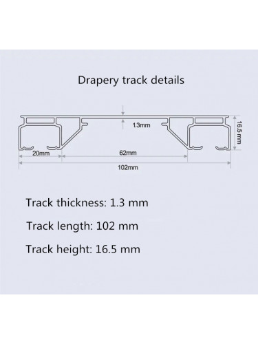 Double Ceiling Mount Drapery Track Room Divider White Black