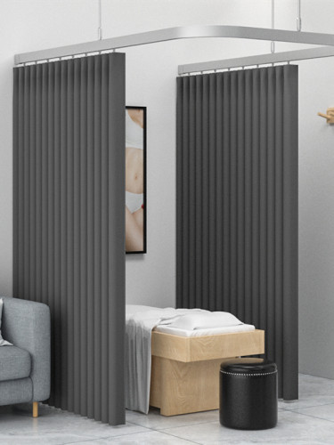 Hospital Curtains And Ceiling Tracks Room Divider 8 Colours(Color: Dark grey)