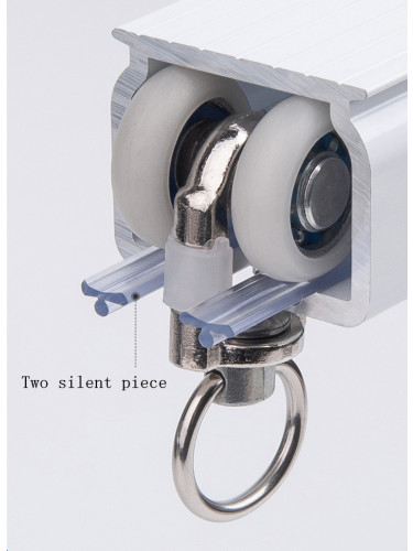 CHRY54 Big White Curtain Rails Metal Bearing Roller Ceiling/Wall Mount