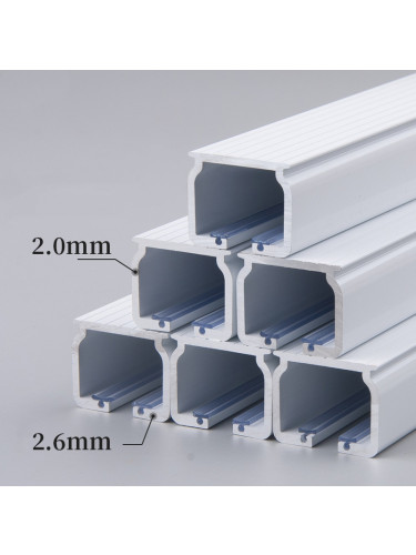 CHRY54 Big White Curtain Rails Metal Bearing Roller Ceiling/Wall Mount