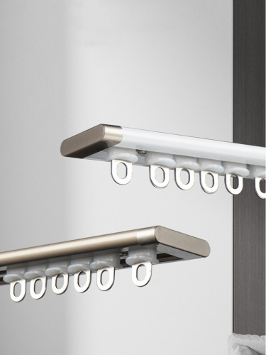 CHRY55 White Very Thin Curtain Rails Concealed Ceiling Mounted