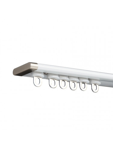 CHRY55 White Very Thin Curtain Rails Concealed Ceiling Mounted(Color: White)